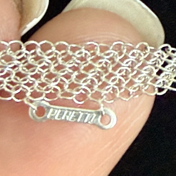 Tiffany & Co. Elsa Peretti Open Heart Pendant Long Mesh Necklace - Picture 8 of 13